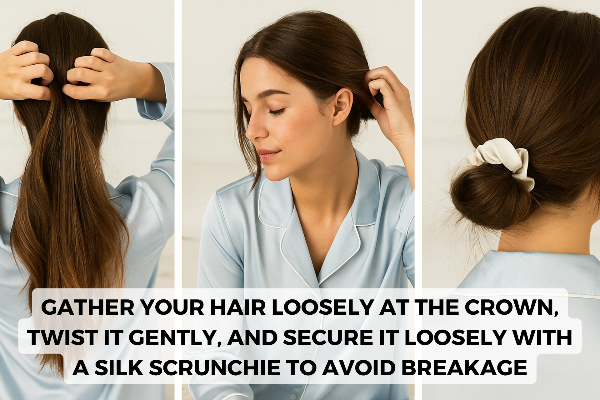 how to tie a loose bun